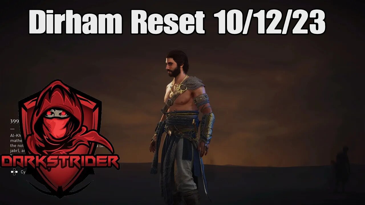 Assassin's Creed Mirage- Dirham Reset 10/12/23