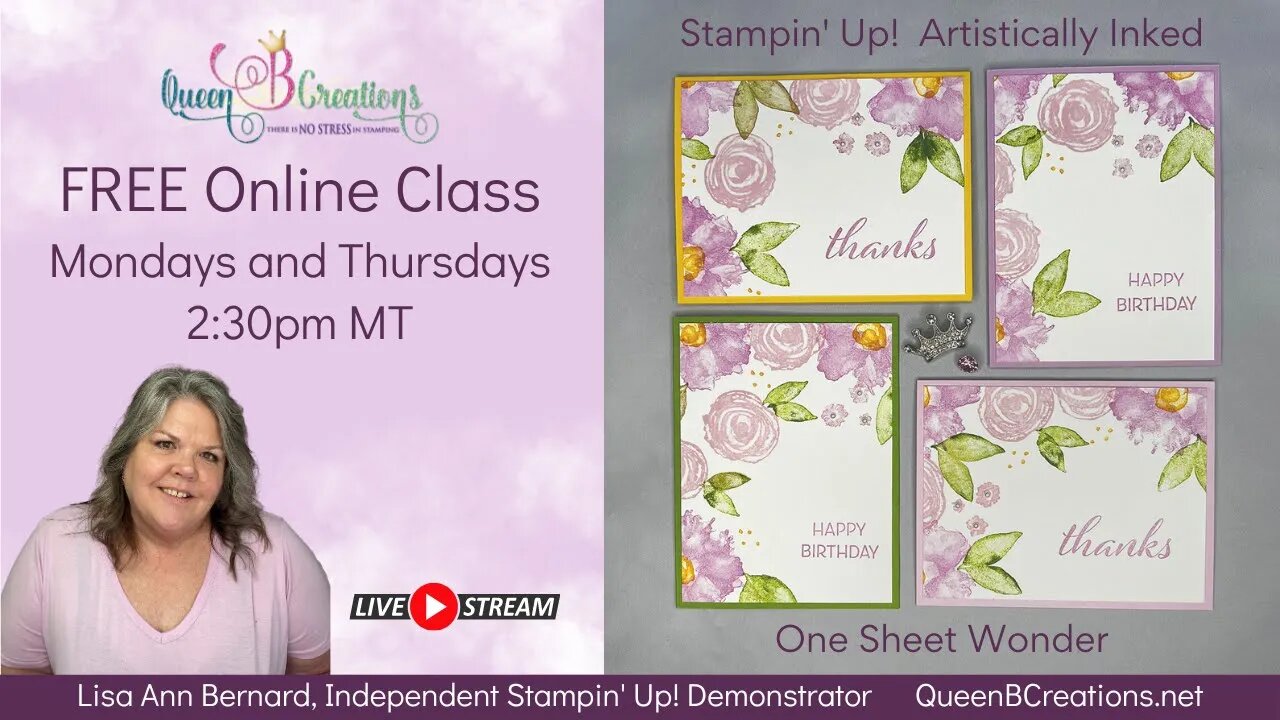 Stampin' Up! One Sheet Wonder 4 handmade cards using just Stamps, Ink & Cardstock