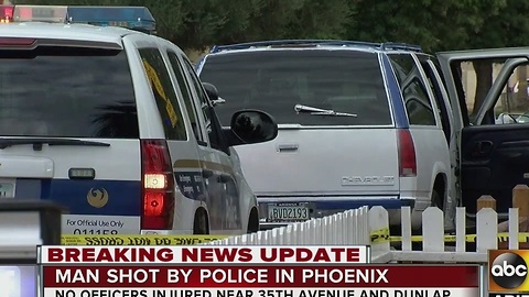 Suspect shot by two Phoenix police officers dies at the hospital