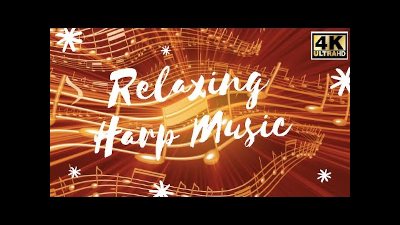 Instrumental harp music- mystical harp music for sleep and relaxation (4k Video)