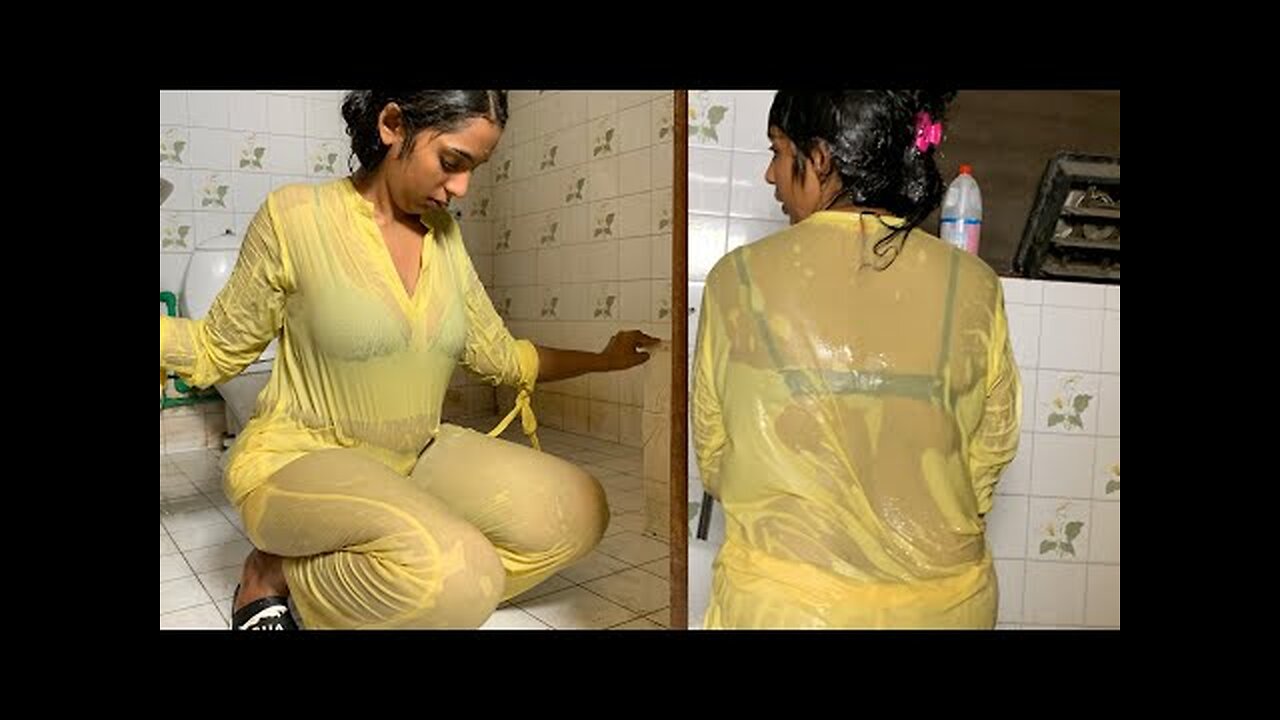 Pakistani Hot Girl New Vlog | Desi Girl Bathing In Bathroom | Washroom Bathing Vlog | Daily Routine