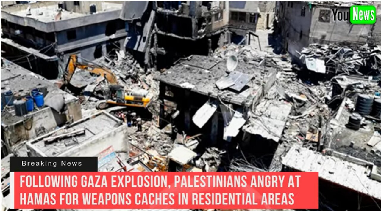 Following GAZA EXPLOSION, Palestinians angry at Hamas for weapons caches in residential areas