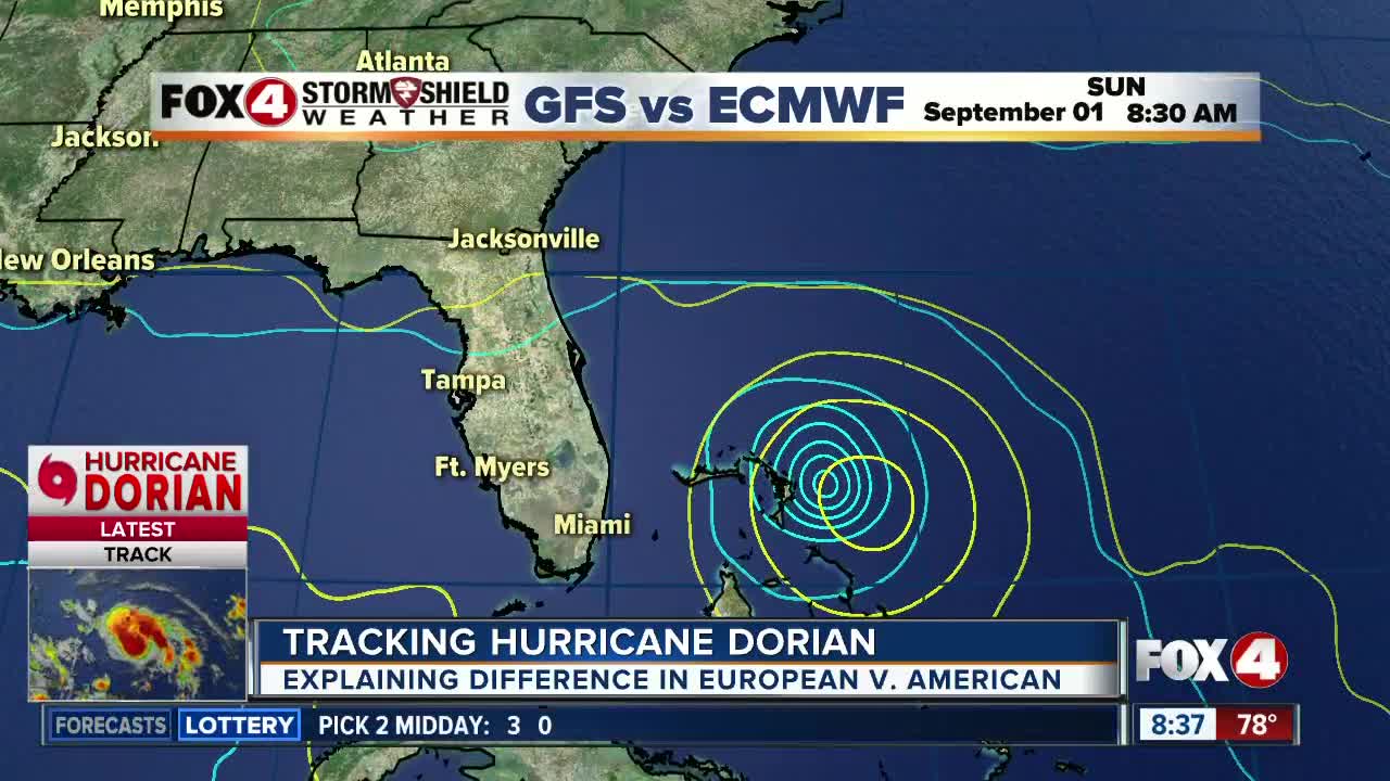 Forecast models starting to agree on path of Hurricane Dorian