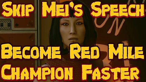 Skip Mei's Speech To Become Red Mile Champion Faster In Starfield!