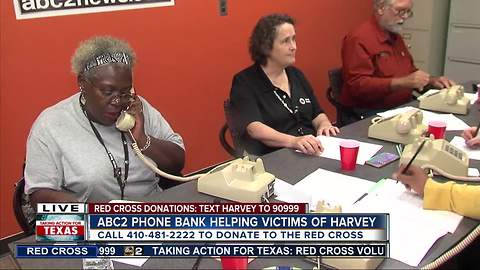 ABC2 Phone Bank helping victim of Hurricane Harvey