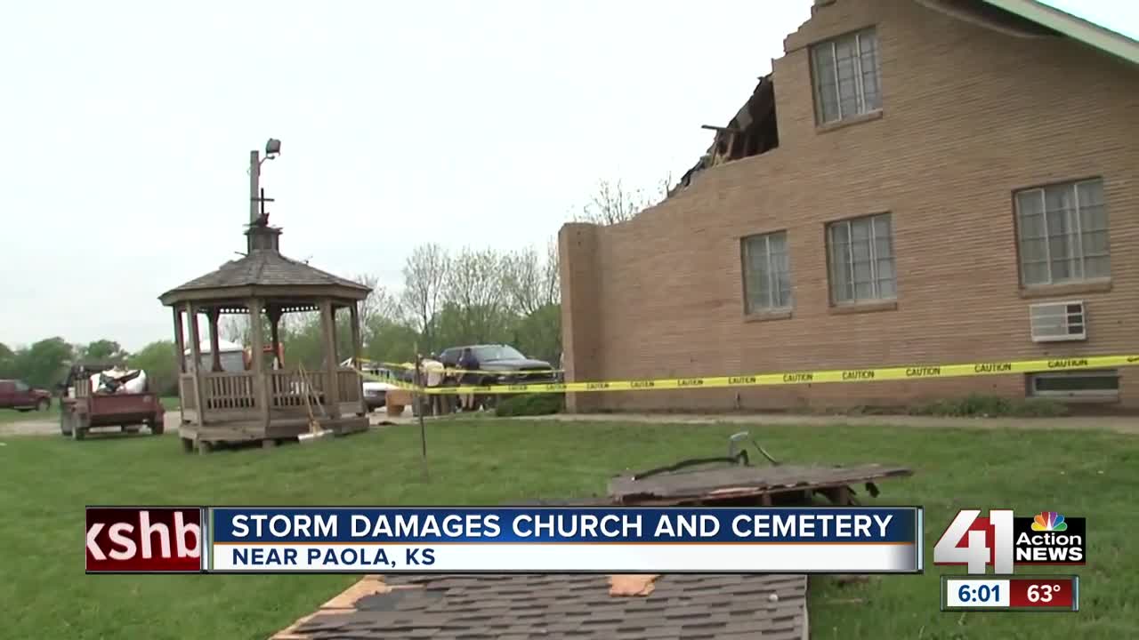 Morning storms damage church roof in Miami County