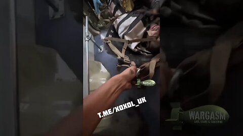 Ukrainian soldier screams in agony as he's evacuated