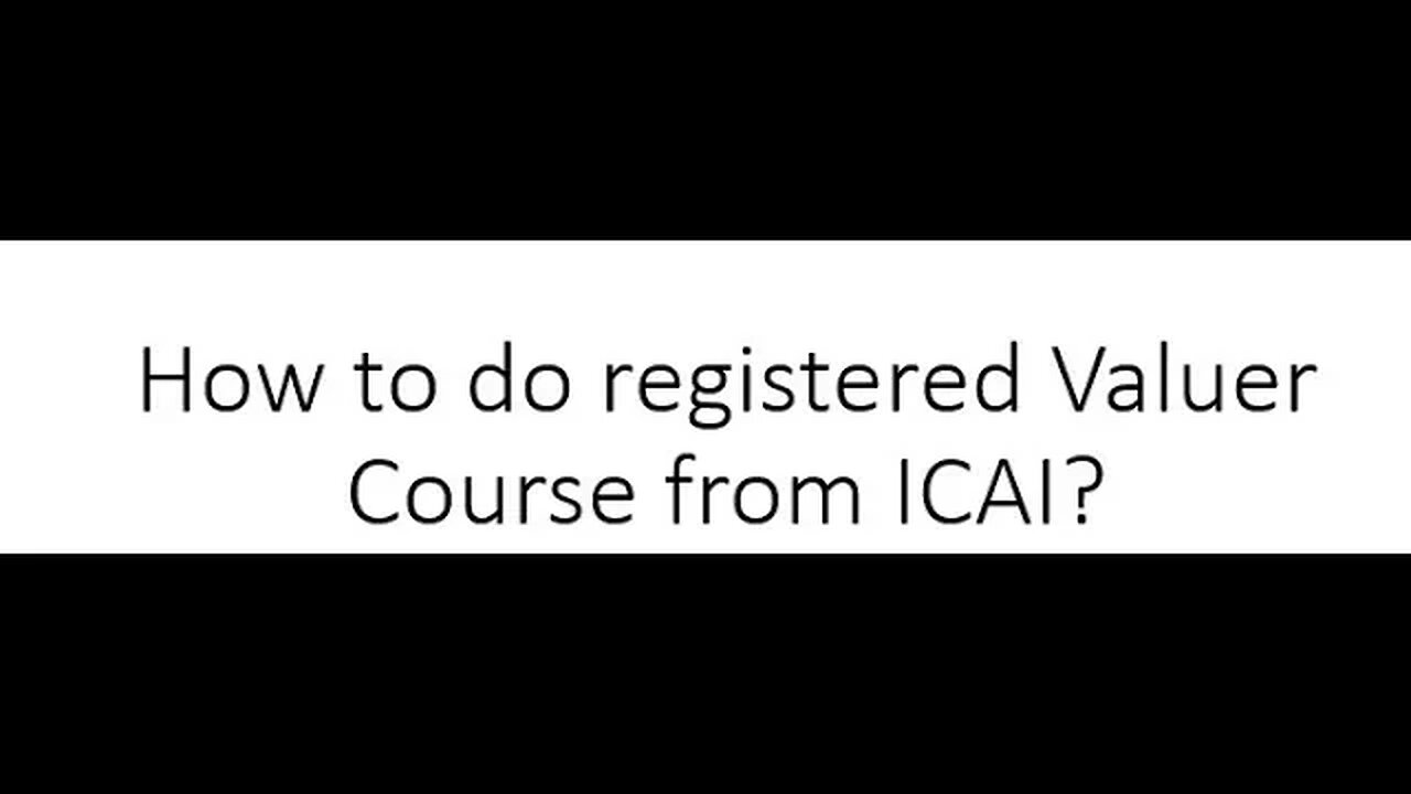 ICAI Registered Valuer Course ICAI RVO