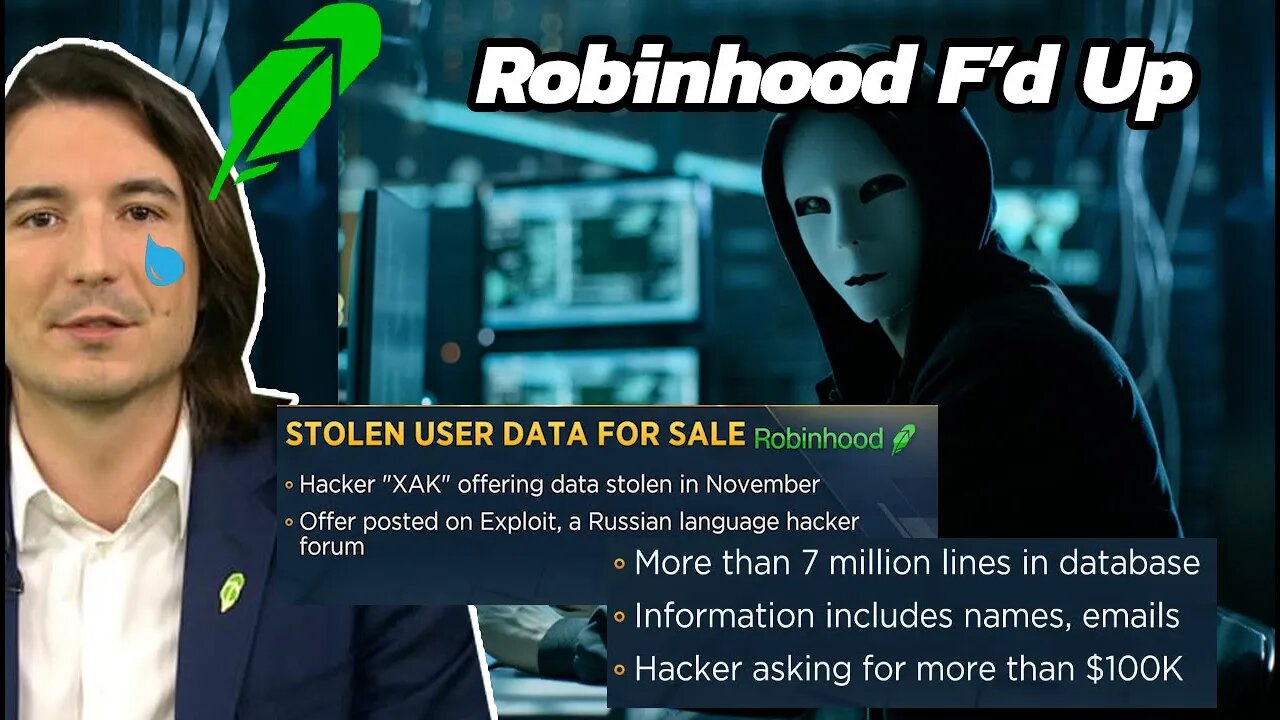 Hacker "XAK" is selling your Robinhood data on the Dark Web 🤯