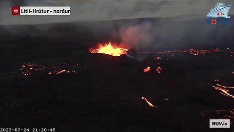 Live Coverage Of Iceland Volcano Event. 24-25/07/2023.