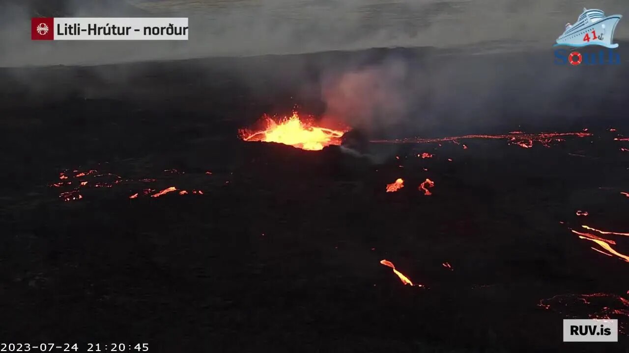 Live Coverage Of Iceland Volcano Event. 24-25/07/2023.