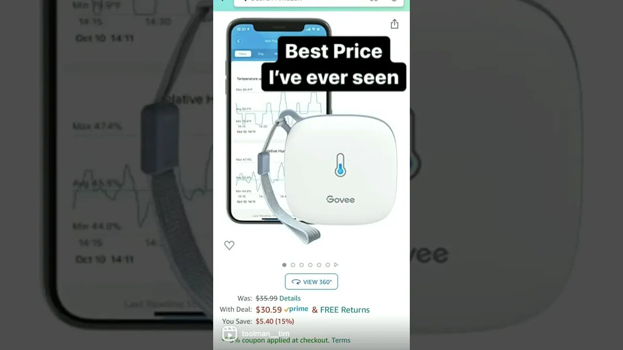 BEST PRICE YET GOVEE WI-FI FREEZER ALARM - AMAZON