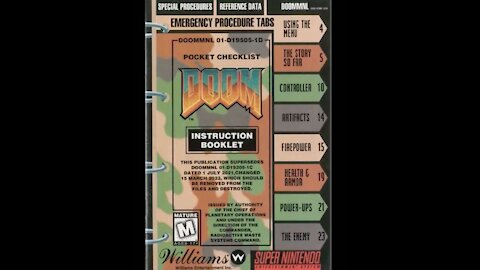 Doom (1993 video game) - Game Manual (SNES) (Instruction Booklet)