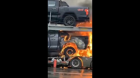 Truck Brakes Catch On Fire 🔥