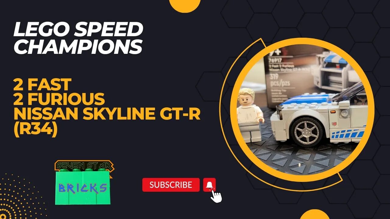 Lego Speed Champions 2 Fast 2 Furious Nissan Skyline GT-R (R34) review! set 76917 - 319 pcs