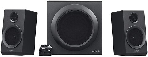 Logitech Z333 2.1 speaker system with subwoofer Deep bass, 80 watts peak power, 3.5mm & RCA inp...