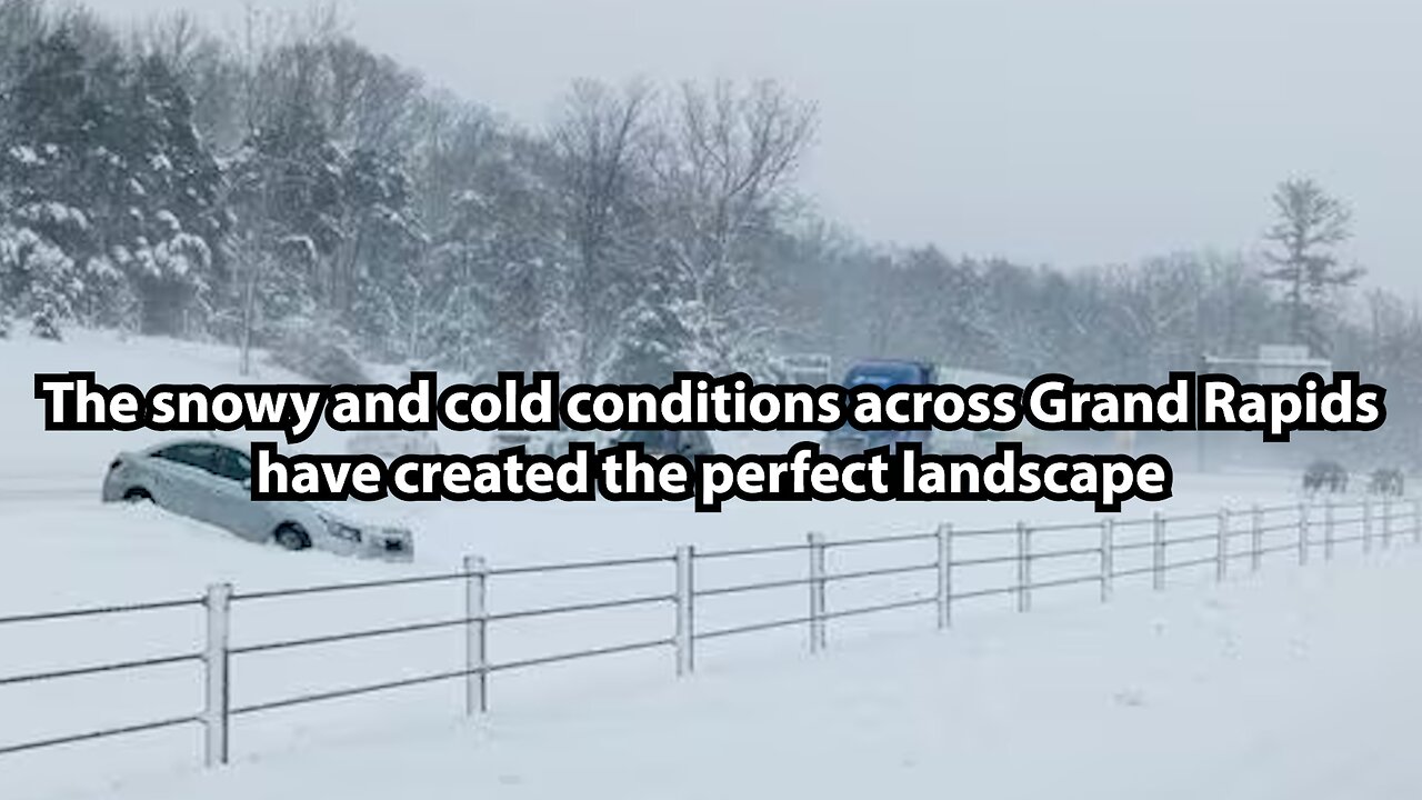 The snowy and cold conditions across Grand Rapids have created the perfect landscape