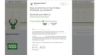 Milwaukee Bucks says fans can sleep in Tuesday