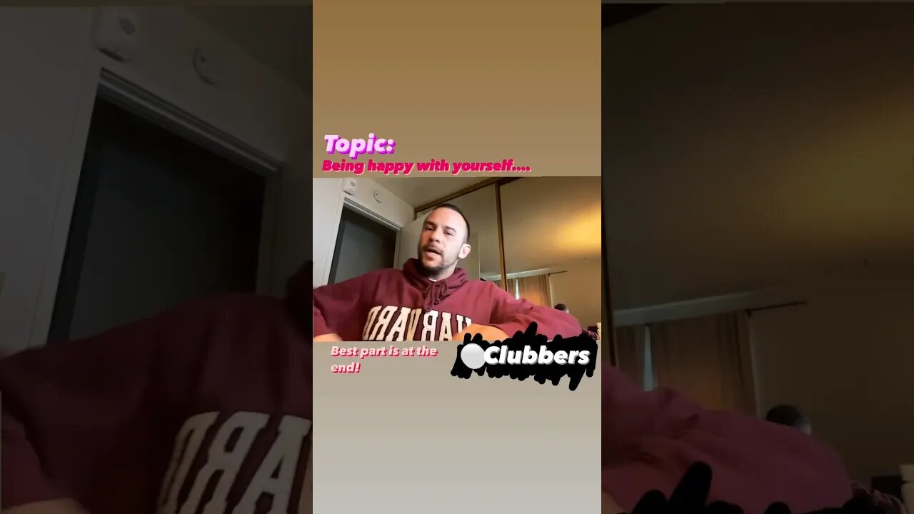 Being happy with yourself...