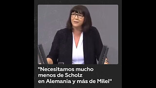 Una parlamentaria de Alemania: "Necesitamos menos de Scholz y más de Milei”