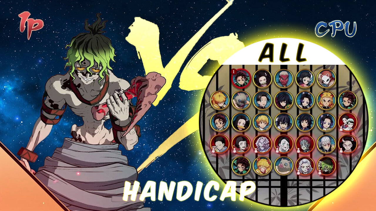 Gyutaro Runs The Gauntlet Vs All! Disadvantageous Handicap! Very Hard CPU! Demon Slayer Finale!