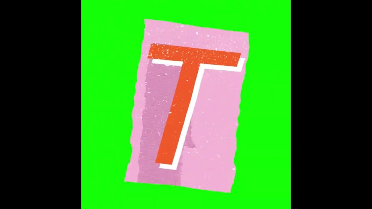 letra T - tela verde @ScanPlay 
