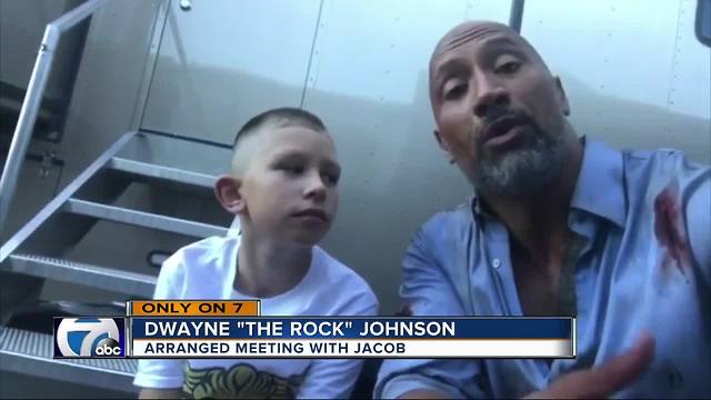 The Rock meets with local hero