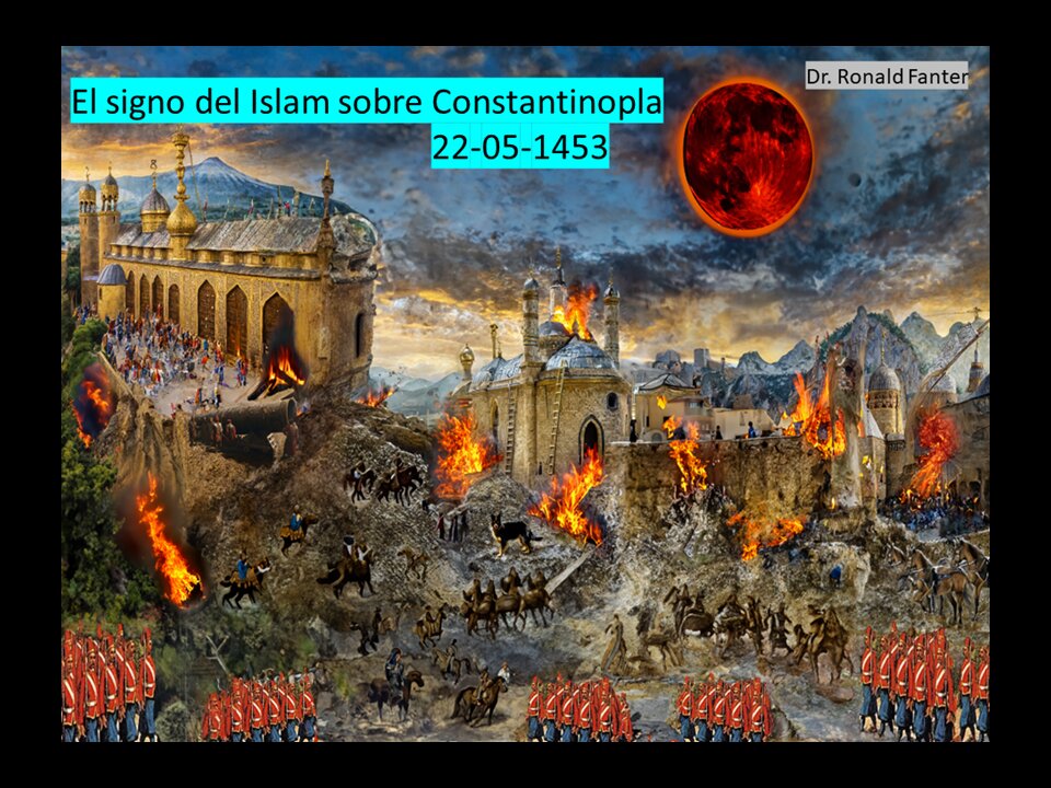 De repente sobre Constantinopla, el signo del Islam aparece en los cielos