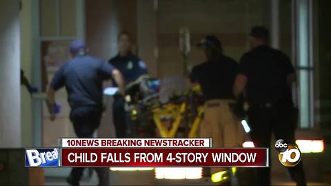 Child falls from 4-story window in La Jolla