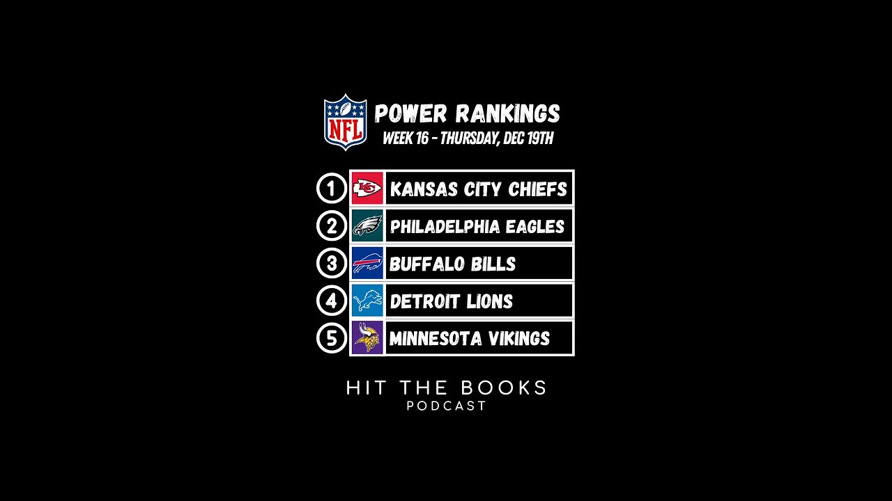 Power Rankings heading into Week 16 in the NFL! Who is your prediction to win the Super Bowl?🏆