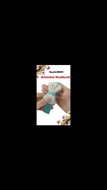 How To Crochet Headband With Bow #shorts