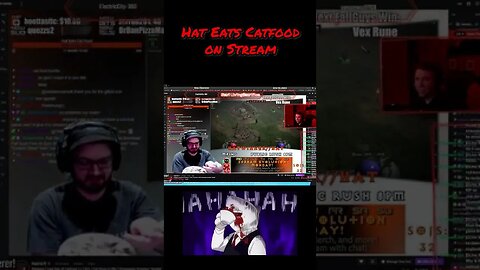 Hat Eats Catfood on Stream - Twitch Community Challenge