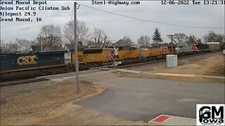 WB Manifest with KLWX 8520 and 9530 at Grand Mound and Belle Plaine, IA on December 6, 2022