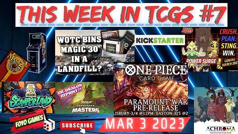 This Week in TCGs #7 MetaZoo Smash Bros Arcade, MTG Landfill DUMP, Commander Legends, Kickstarter
