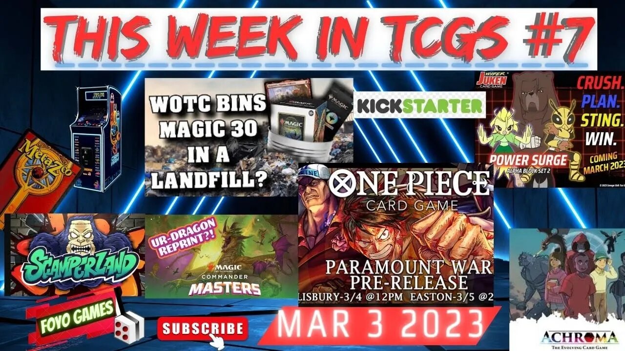 This Week in TCGs #7 MetaZoo Smash Bros Arcade, MTG Landfill DUMP, Commander Legends, Kickstarter