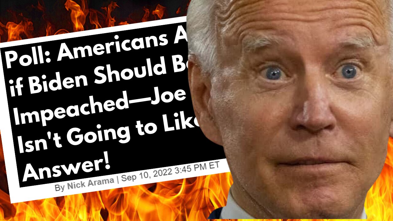 Biden PANICS Over New IMPEACHMENT Poll!!