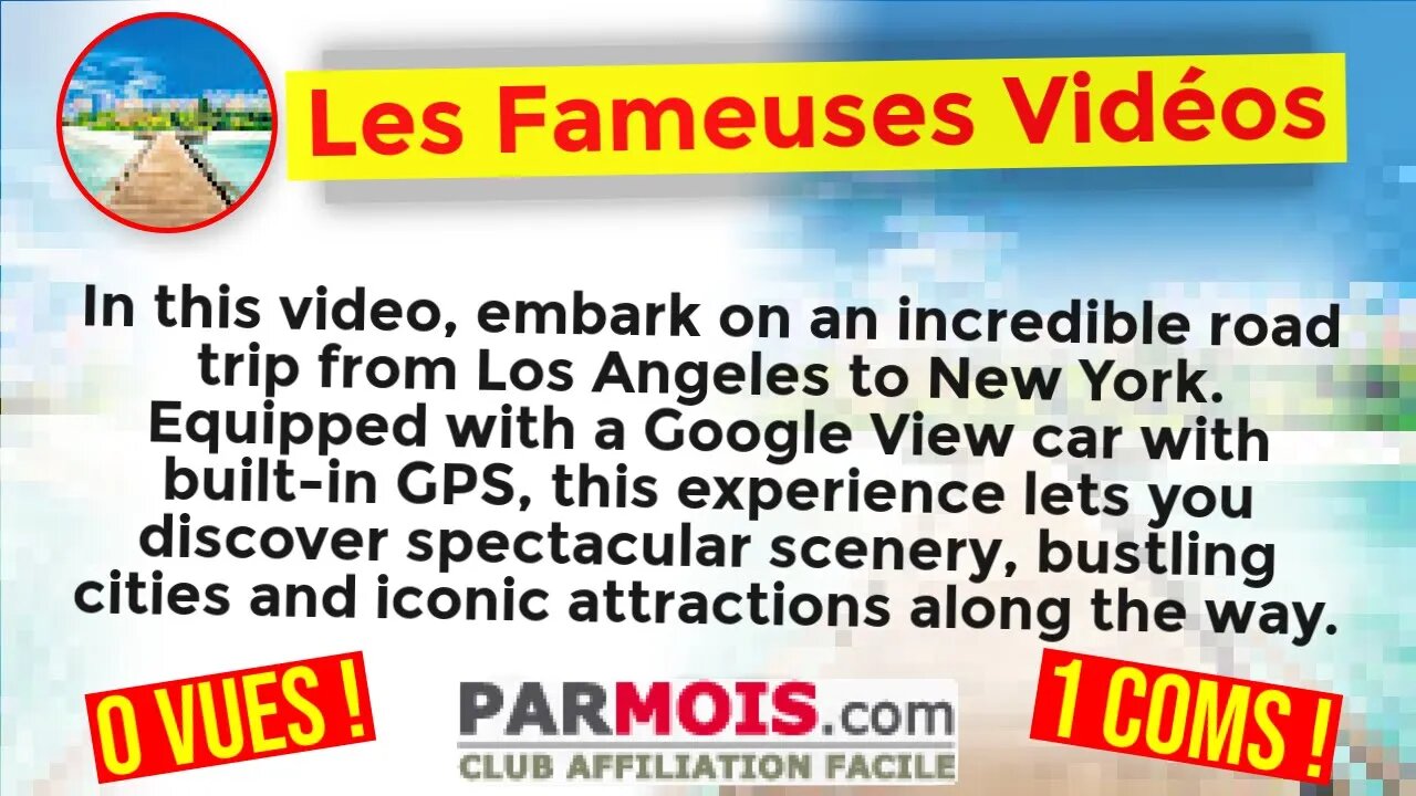 Road Trip from Los Angeles to New York (Google View car with onboard GPS)