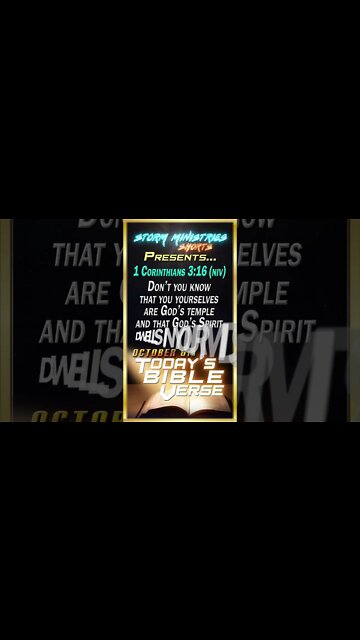 10.06.2022 | STORM MINISTRIES | Daily Bible Verse | 1 CORINTHIANS 3:16 (NIV) | #shorts