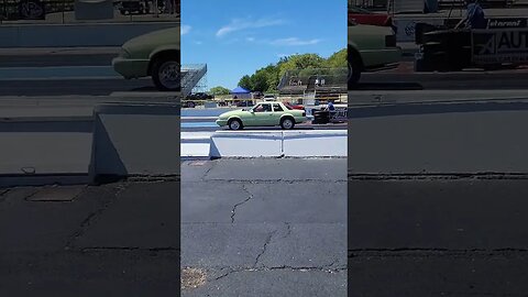 Camaro chases down the Mustang for the win! Index racing.
