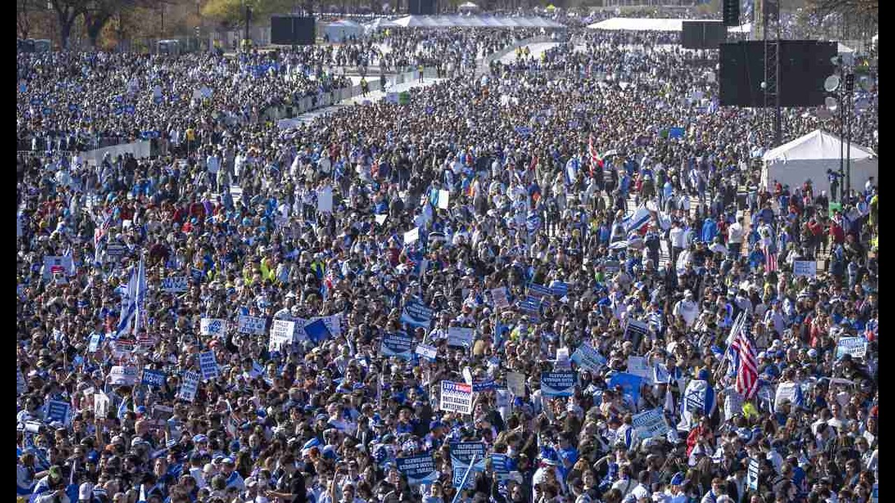 Largest Pro-Israel Rally in US History as 290,000 Take to National Mall to Condemn Antisemitism