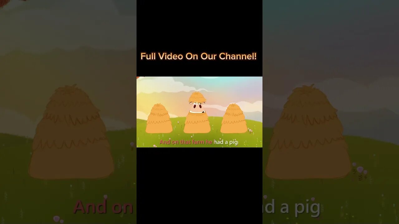 Old Macdonald Had A Farm Animated Song With Lyrics! #nurseryrhymes #oldmacdonaldhadafarm #kidsongs