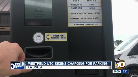 Westfield UTC begins charging for parking