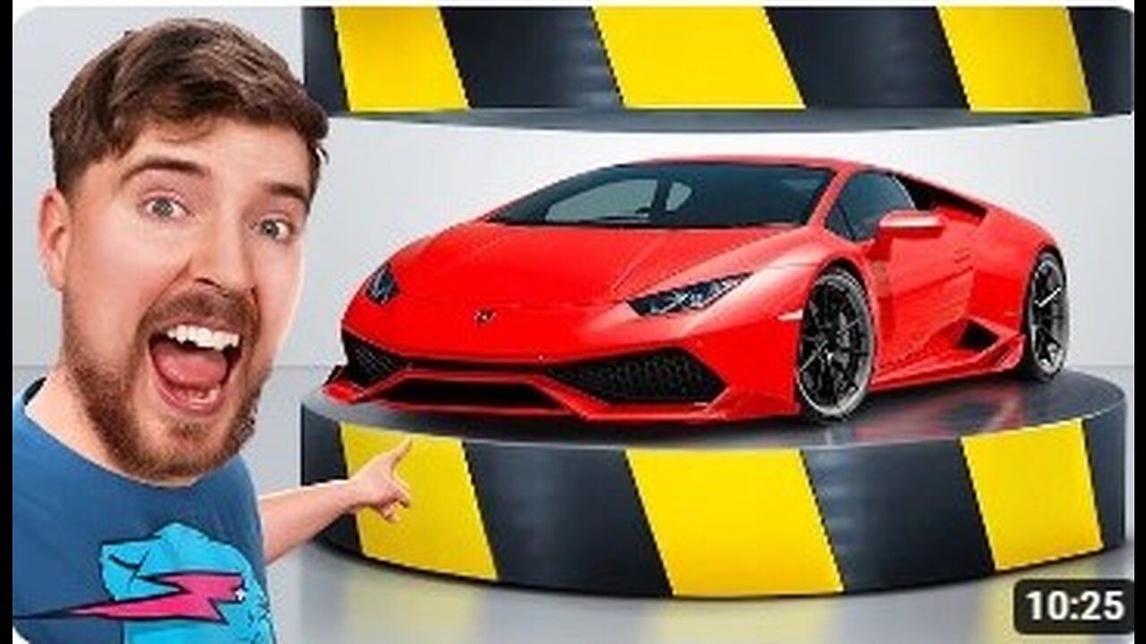 Hydraulic press VS Lamborghini races fight