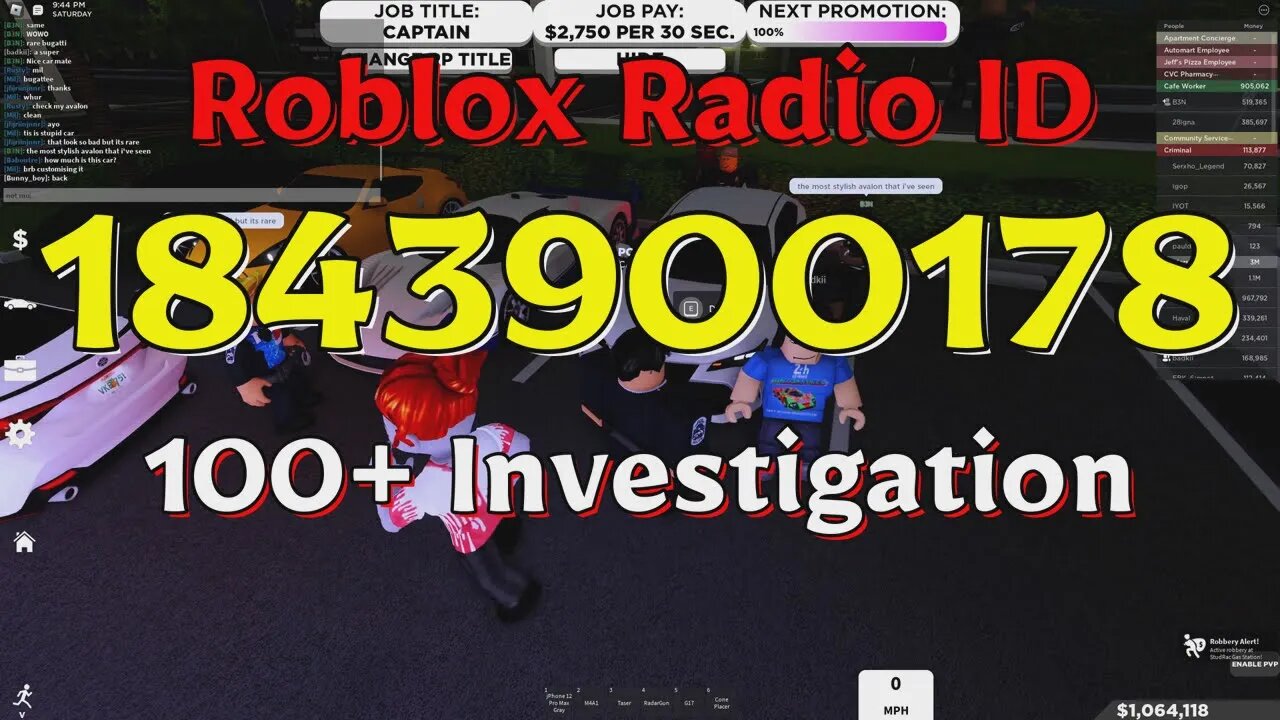 Investigation Roblox Radio Codes/IDs