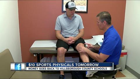 Sports physicals being offered in Hillsborough Co. for $10