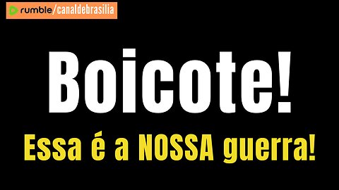 Boicotados querem se vitimizar...