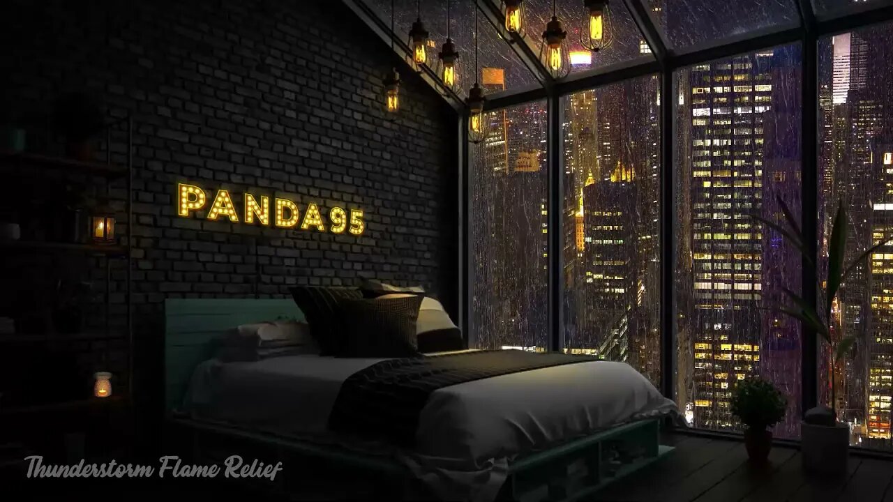 Cozy Room Ambience with Relaxing Rain Sounds | Rain On Window | Rain Sound For Study & Sleeping