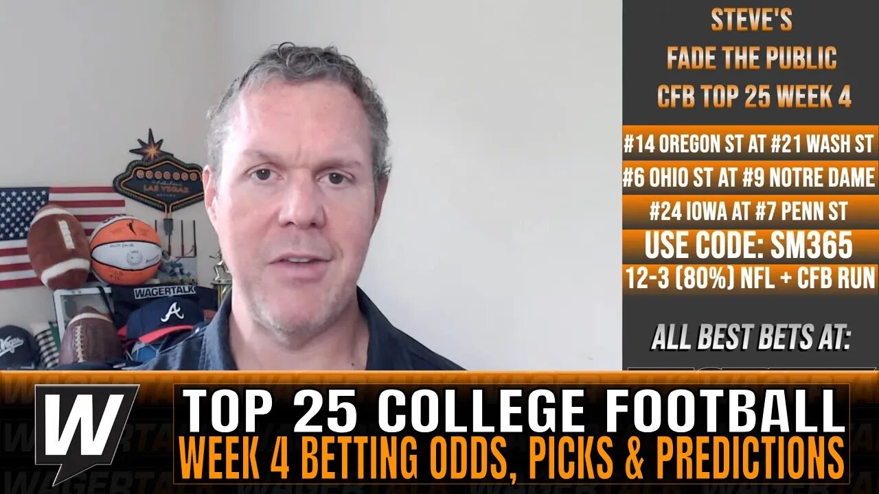 College Football Week 4 Picks and Odds | Top 25 College Football Betting Preview & Predictions