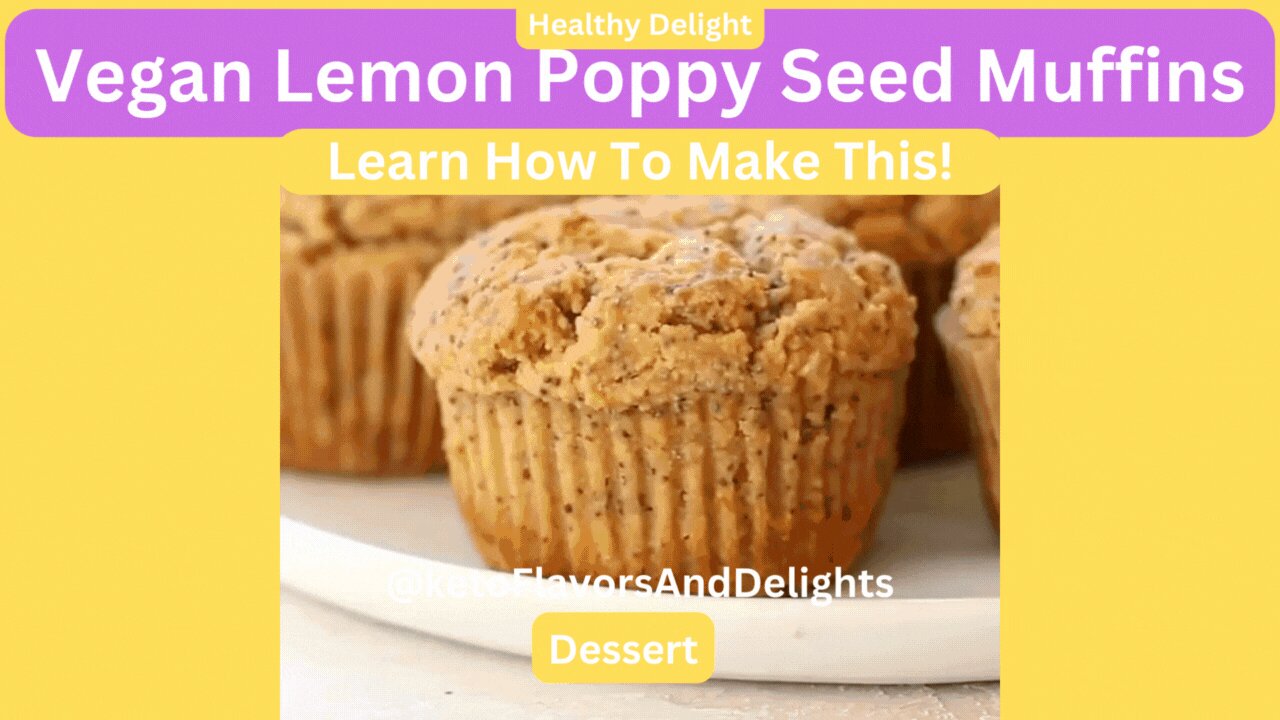 Vegan Lemon Poppy Seed Muffin