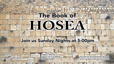 Sunday Evening Service - Hosea 6